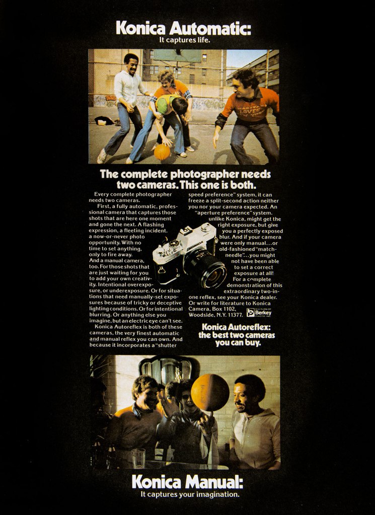 1977 Konica Autoreflex ad