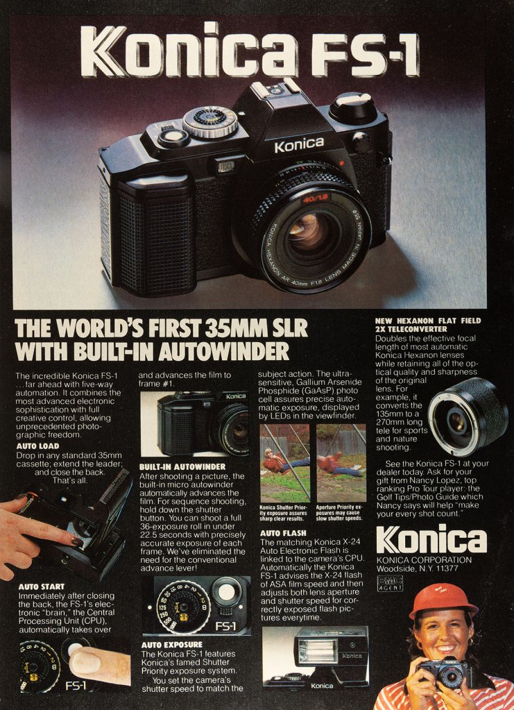 1980 Konica FS-1 ad