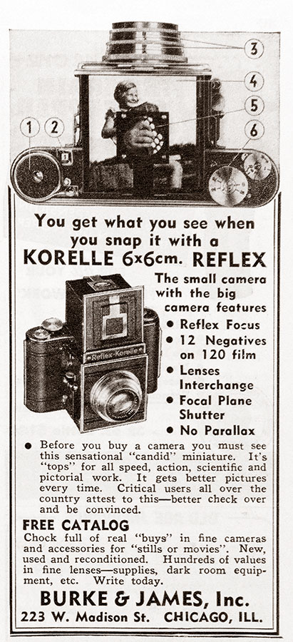 1938 Korelle camera ad