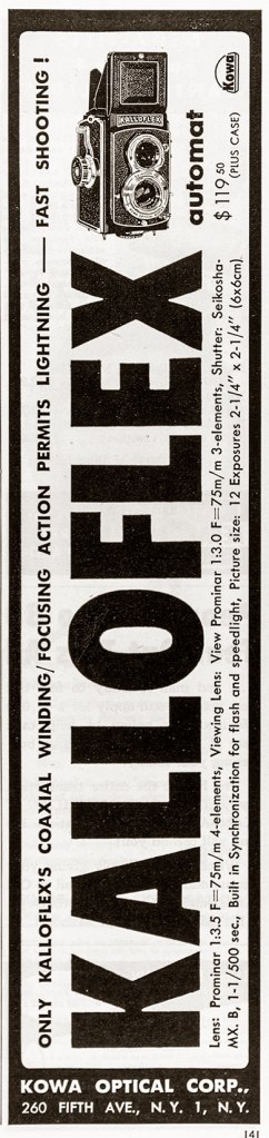 1957 Kowa Kalloflex ad