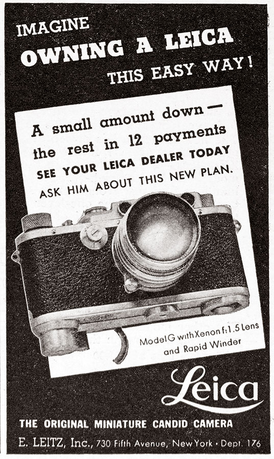1937 Leica G camera ad