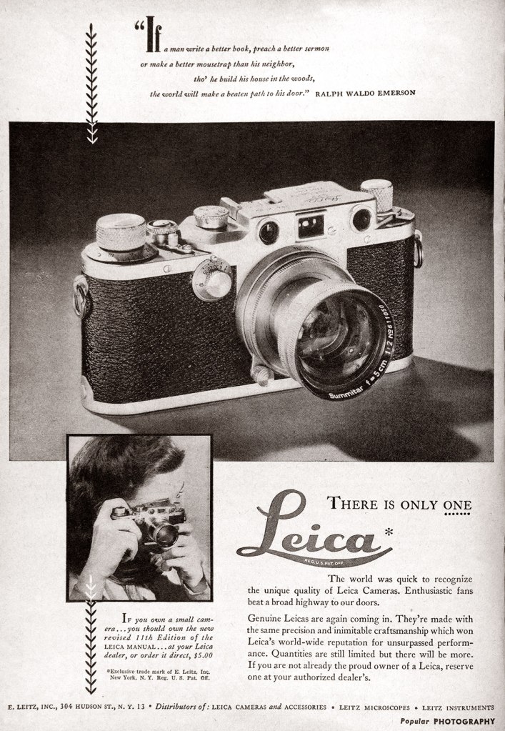 1948 Leica camera ad