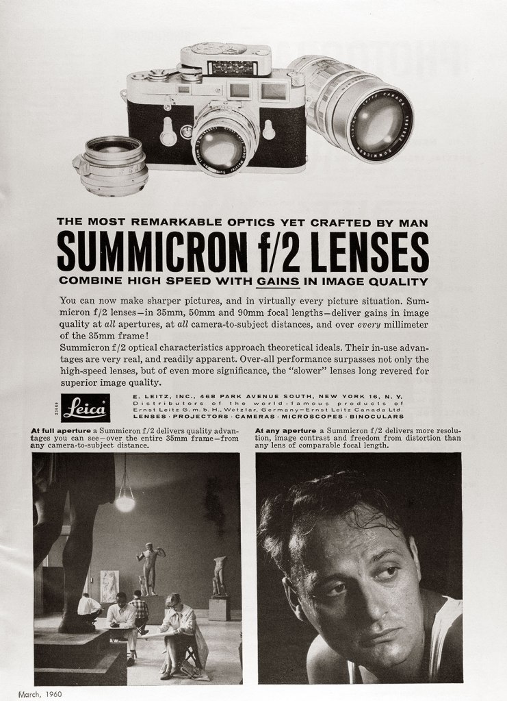 1960 Leica Summicron ad