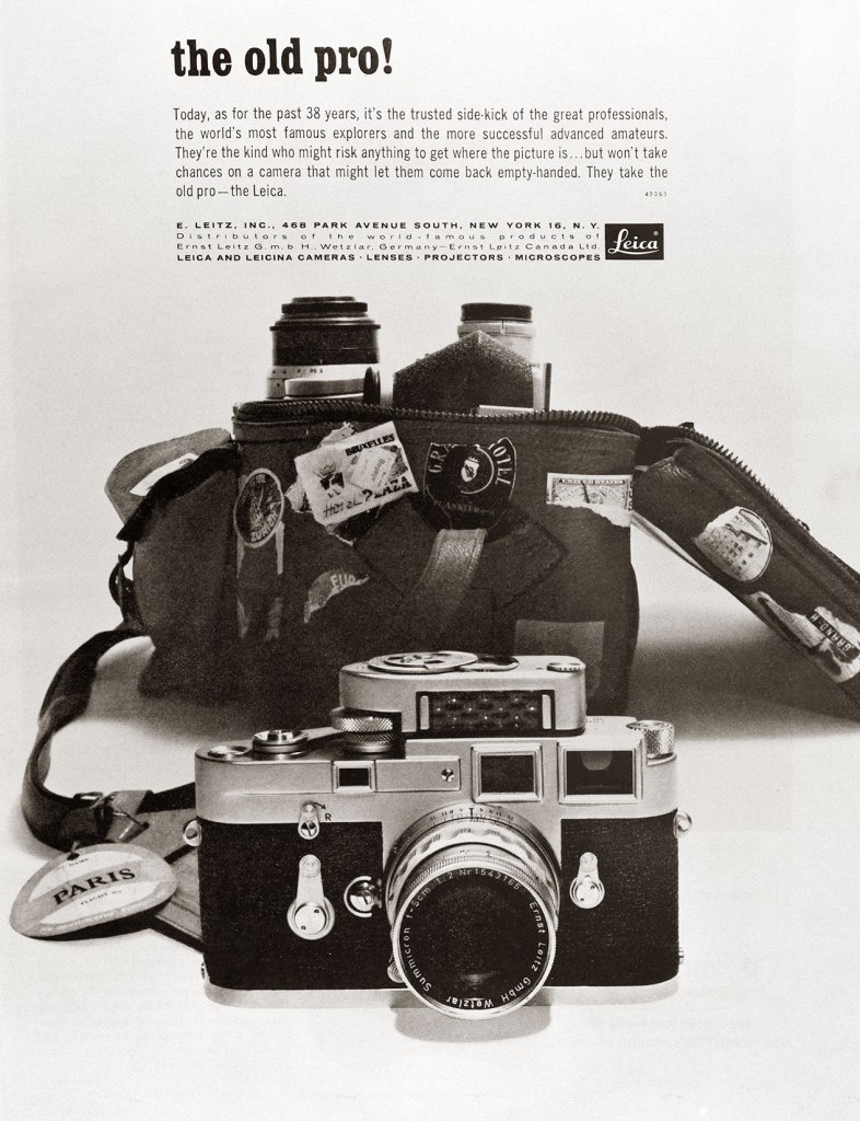 1963 Leica camera ad