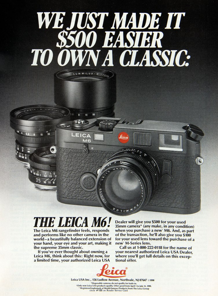 1990 Leica M6 ad