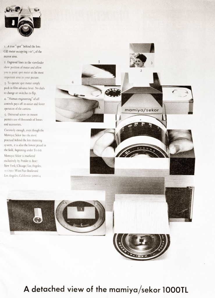 1967 Mamiya/Sekor 1000TL camera ad