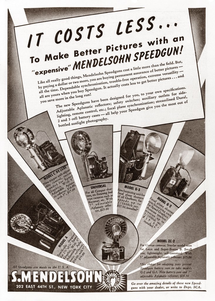1939 Mendelsohn Speedgun Flash ad