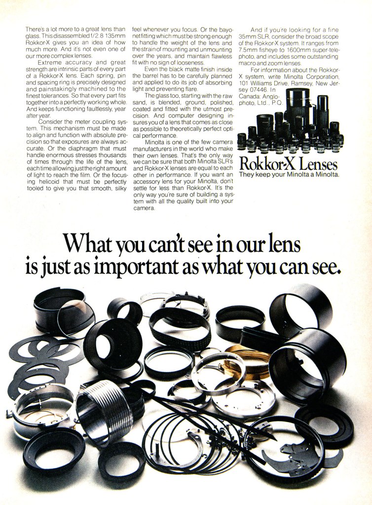 1977 Minolta Lenses ad