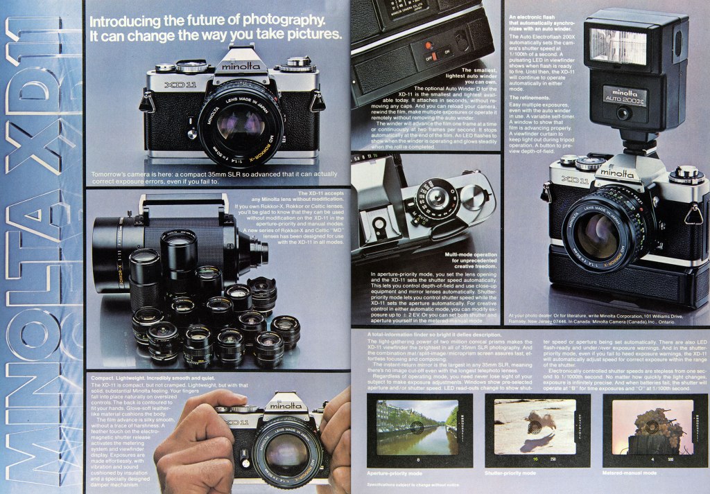 1979 Minolta XD11 camera ad