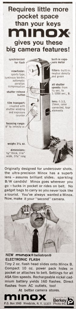 1968 Minox camera ad