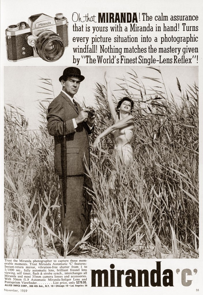 1959 Miranda C camera ad