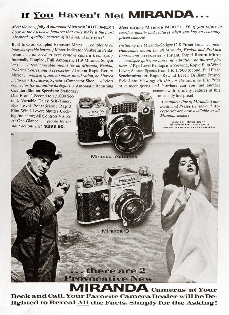 1960 Miranda Camera ad