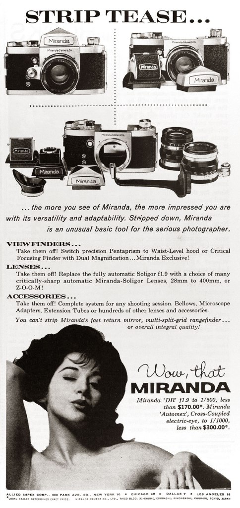 1963 Miranda camera ad