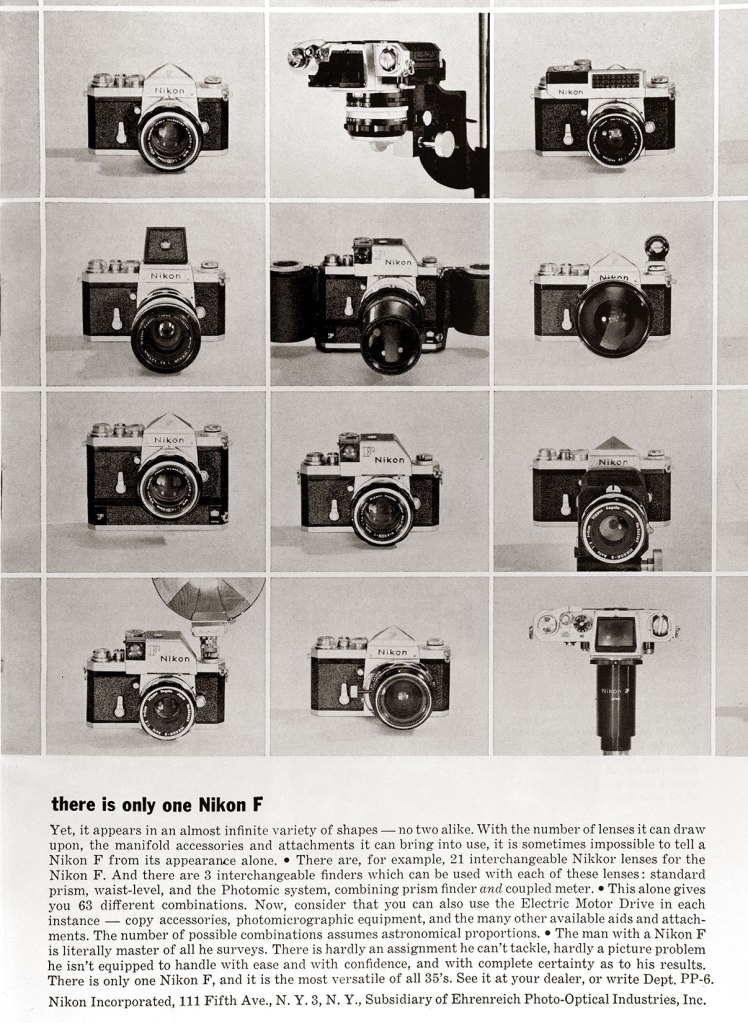 1963 Nikon F camera ad