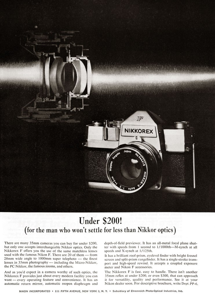 1963 Nikkorex camera ad