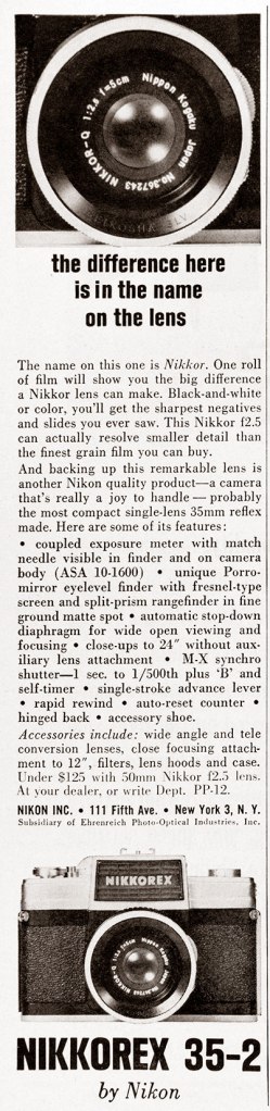 1963 Nikkor lens ad