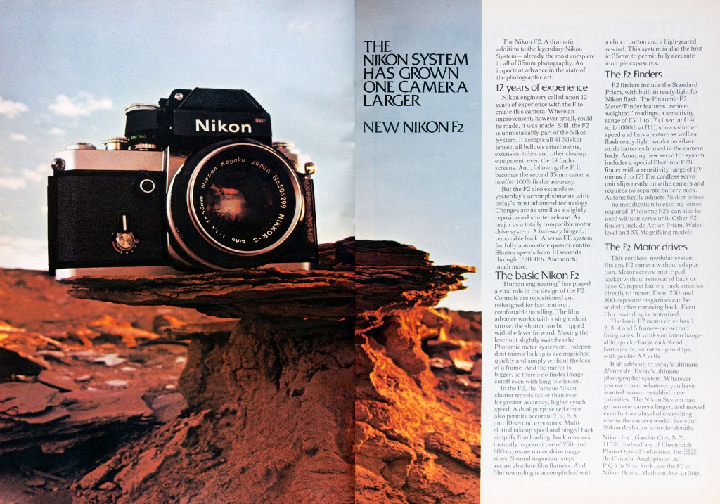 1972 Nikon F2 camera ad