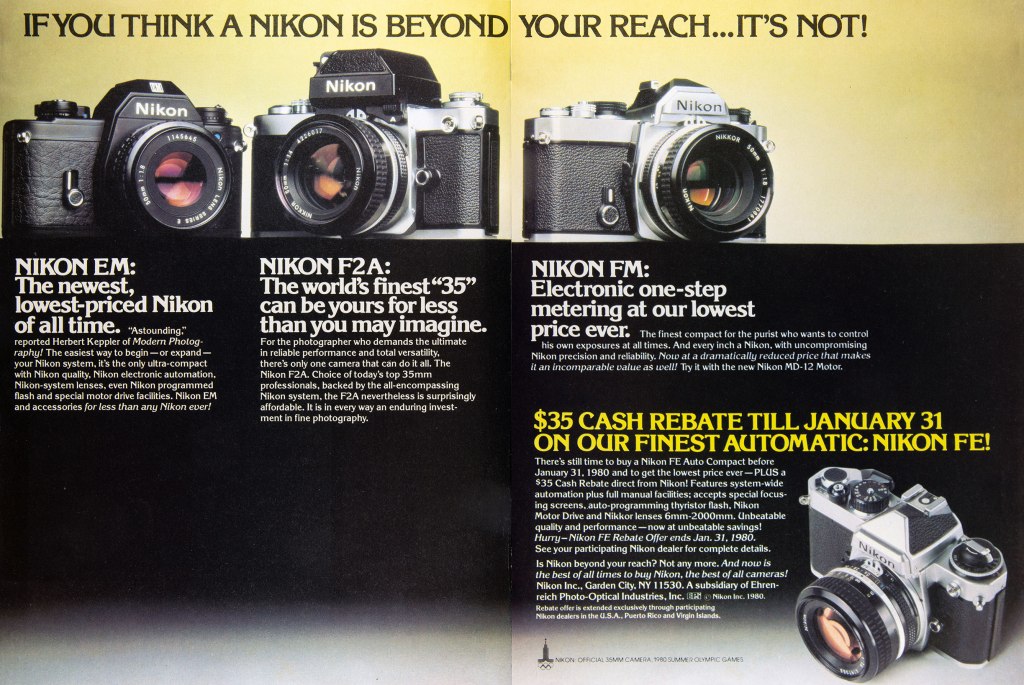 1982 Nikon cameras ad