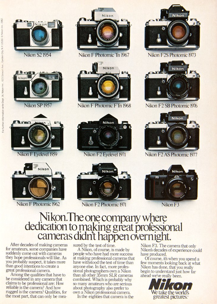 1982 Nikon cameras ad