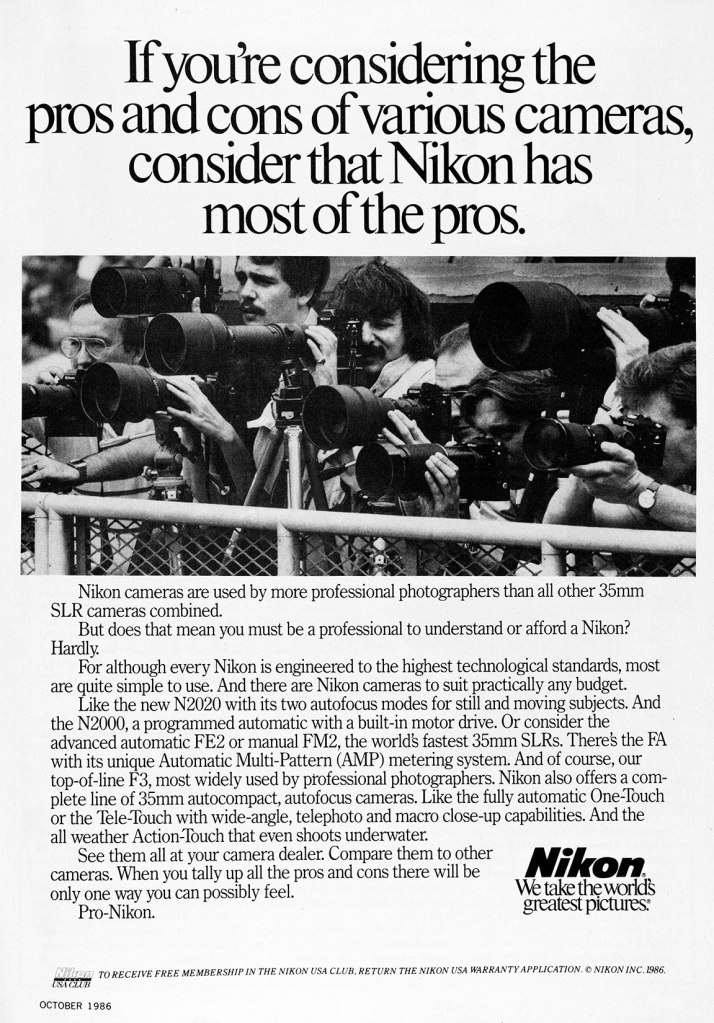 1986 Nikon ad