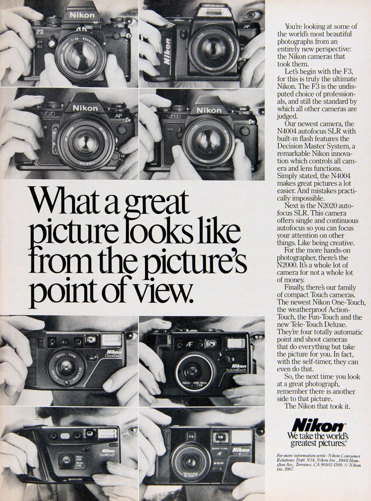 1988 Nikon camera ad
