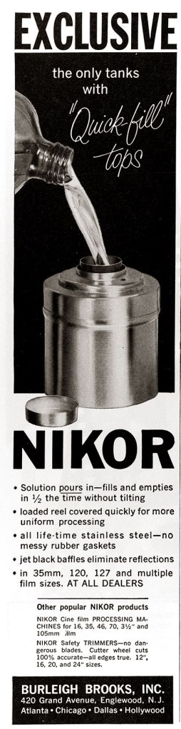 1962 Nikor developing tank ad