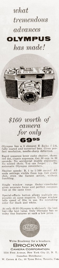 1957 Olympus 35 camera ad