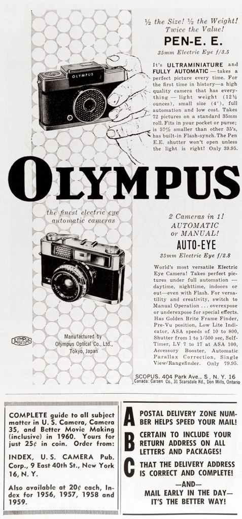 1961 Olympus Pen cameras ad