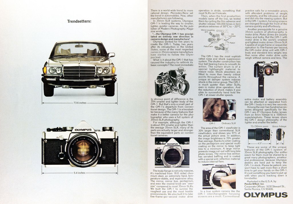 1975 Olympus OM-1 Camera ad