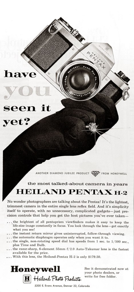 1960 Pentax H2 camera ad