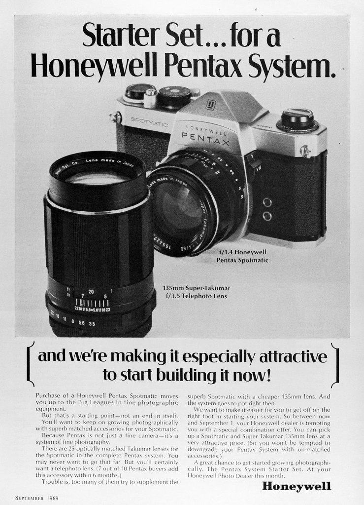 1969 Pentax Spotmatic system ad