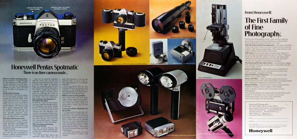 1971 Pentax Spotmatic system ad