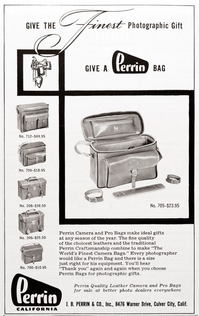 1956 Perrin camera cases ad