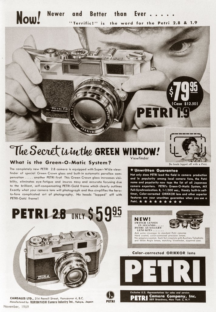 1959 Petri camera ad
