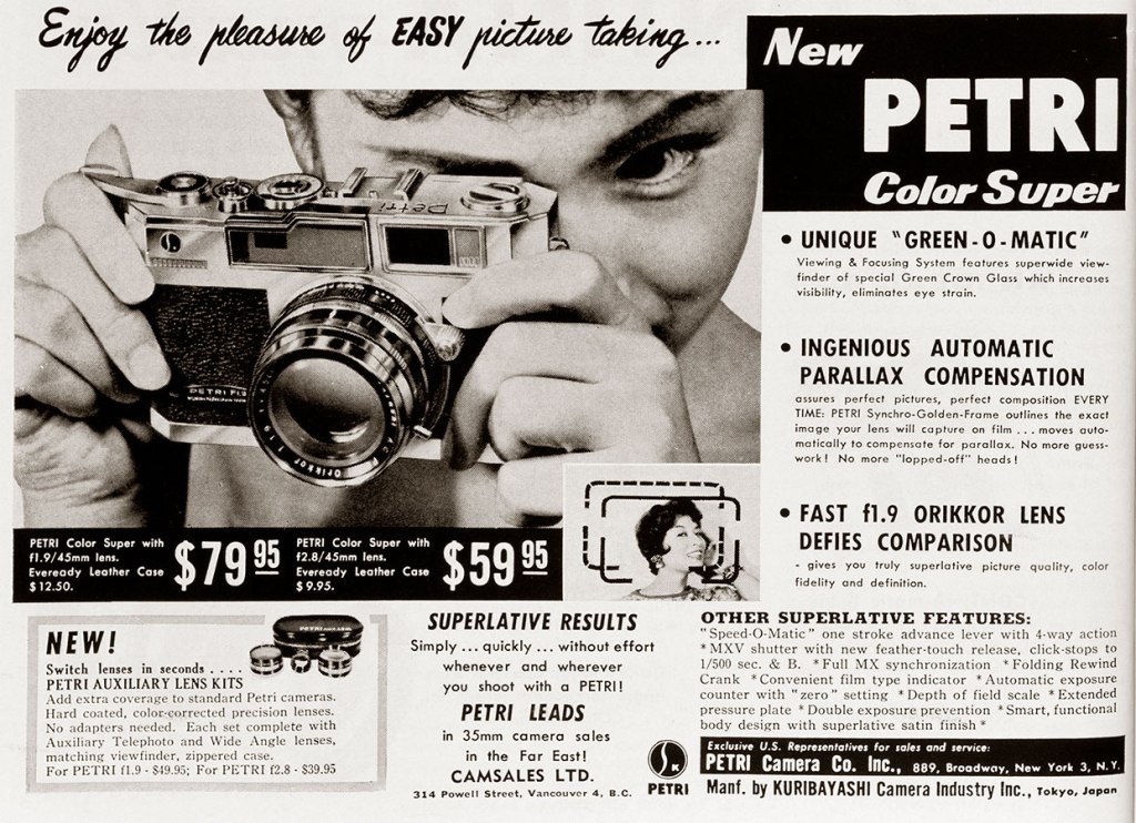 1959 Petri camera ad