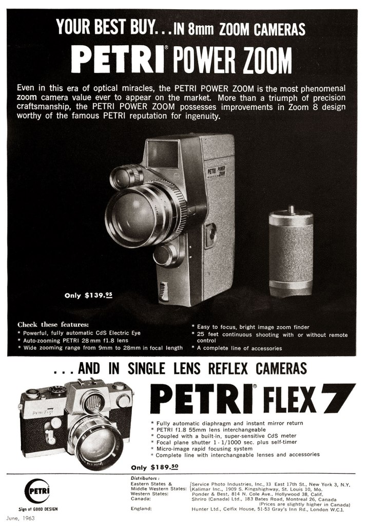 1963 Petri cameras ad