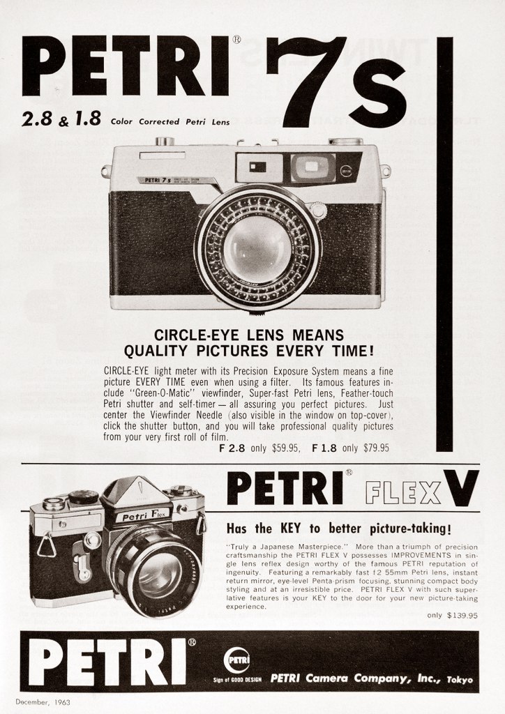 1963 Petri Cameras ad