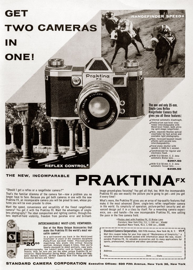 1957 Praktina FX camera ad