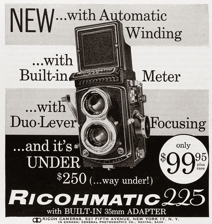 1960 Ricohmatic 225 camera ad