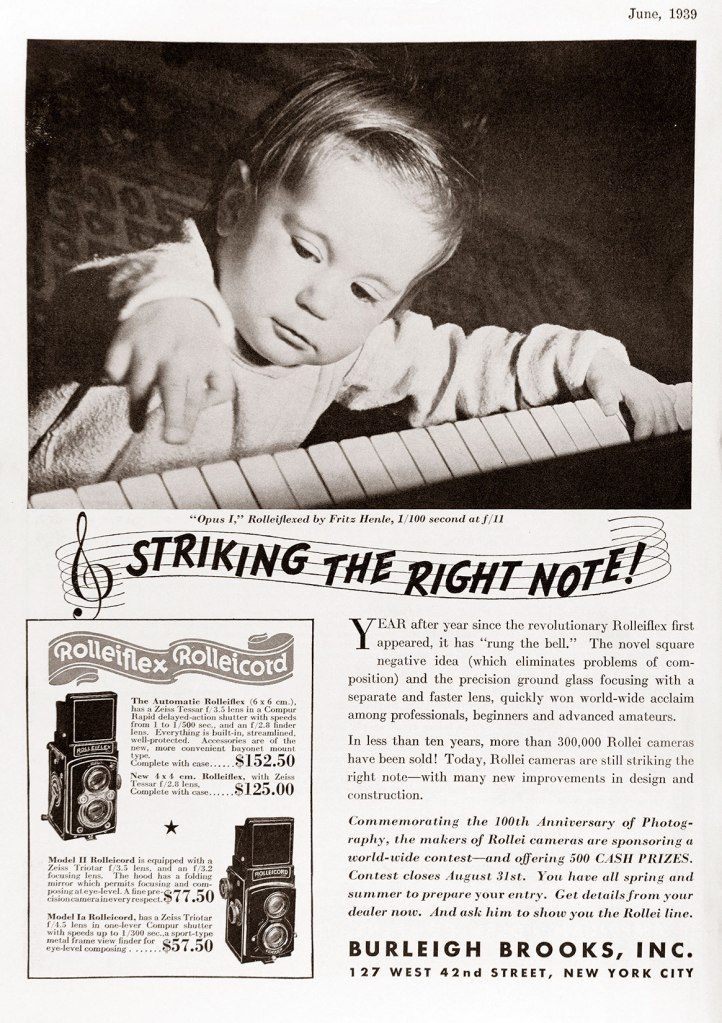 1939 Rollei camera ad