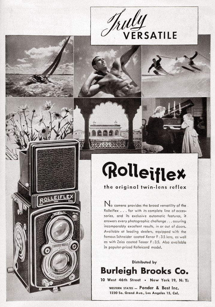 1949 Rolleiflex camera ad