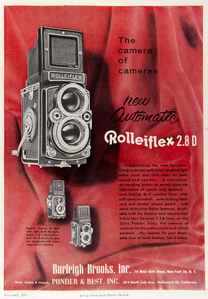 1955 Rolleiflex 2.8D camera ad