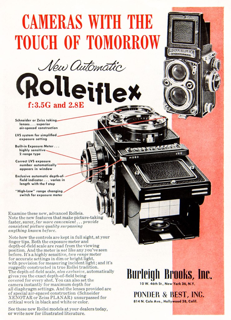 1957 Rolleiflex camera ad