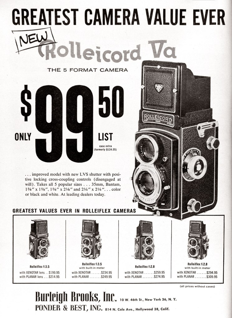 1958 Rolleicord Va camera ad