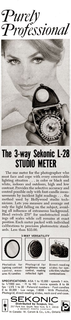 1966 Sekonic meter ad