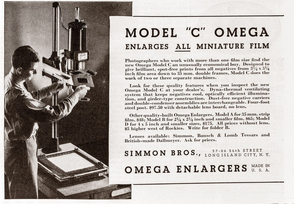 1939 Omega Model C enlarger