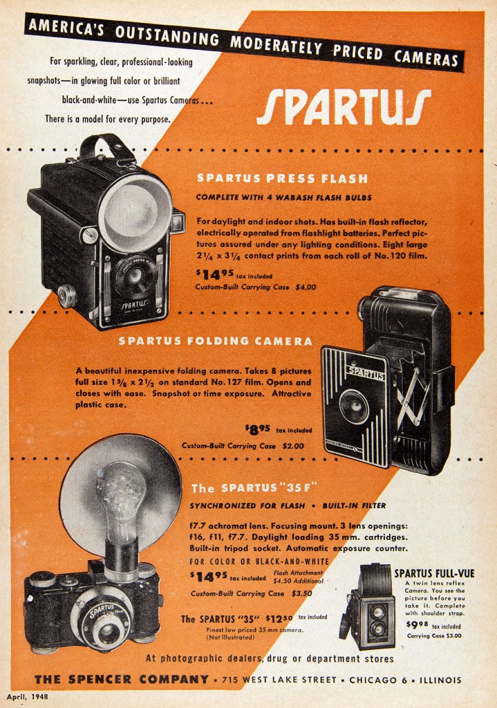 1948 Spartus cameras ad