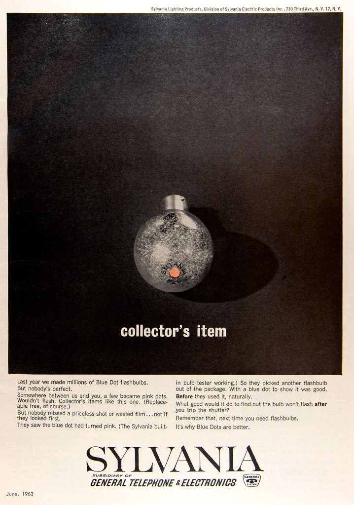 1963 Sylvania flashbulb ad