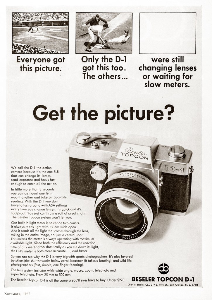 1967 Topcon camera ad