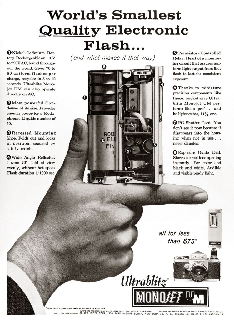 1962 Ultrablitz Monojet flash ad